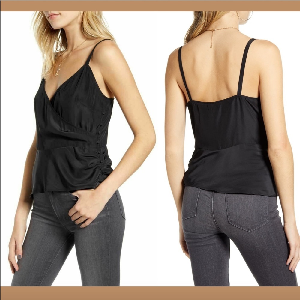 NWD $49 Chelsea28 Side Button Camisole in Black‎ [ SZ Small ] #3219